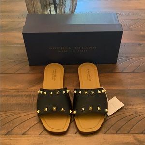 Black studded sandals